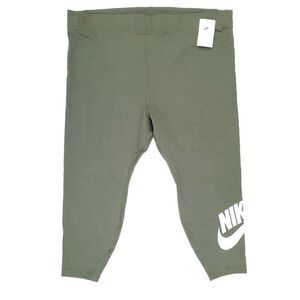 Nike Women's Size 3X Olive/White Graphic HW Leggings FB3097-325 NWT